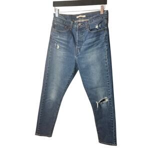 Levi’s Wedgie Skinny Jeans Women’s Size 30 Distressed Button Fly